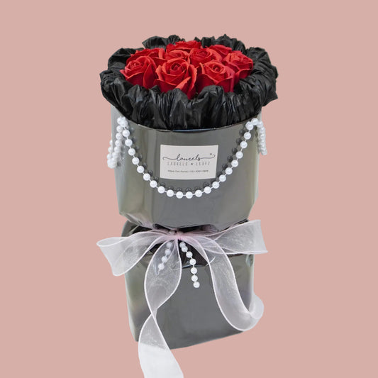Black Romance Soap Rose Bouquet