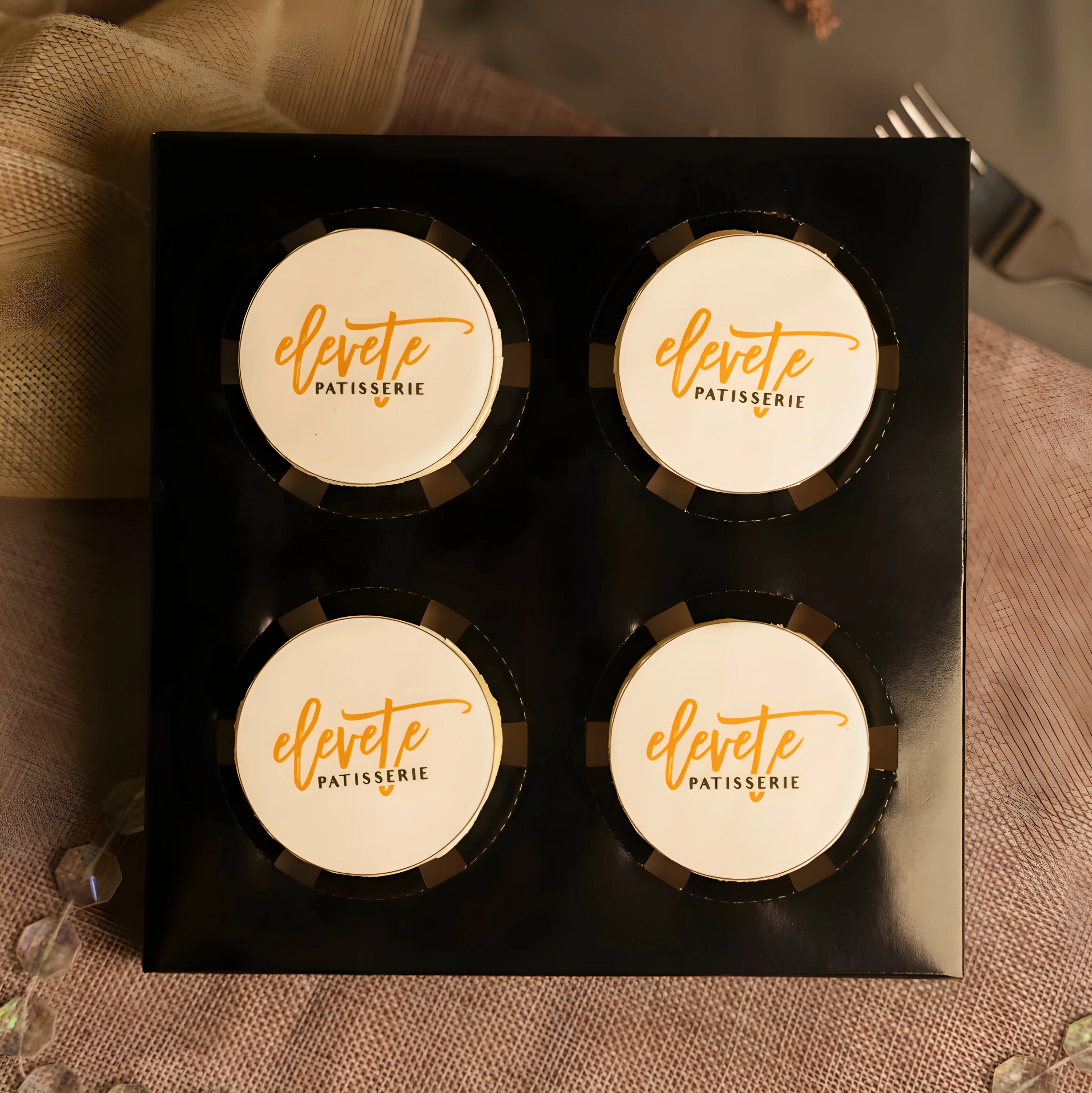 Custom Edible Image Box of 4 Cupcakes (10 units)