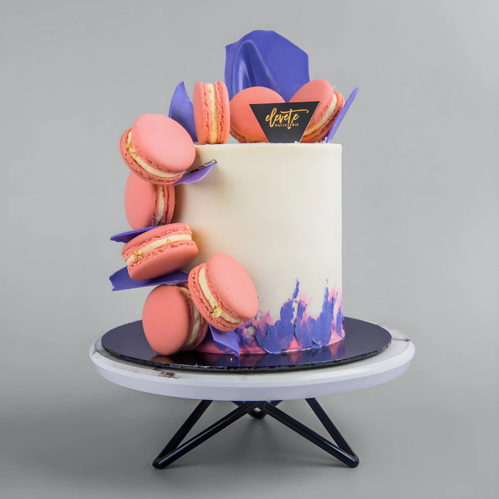 Clingy Macaron Cake - Designer Cake
