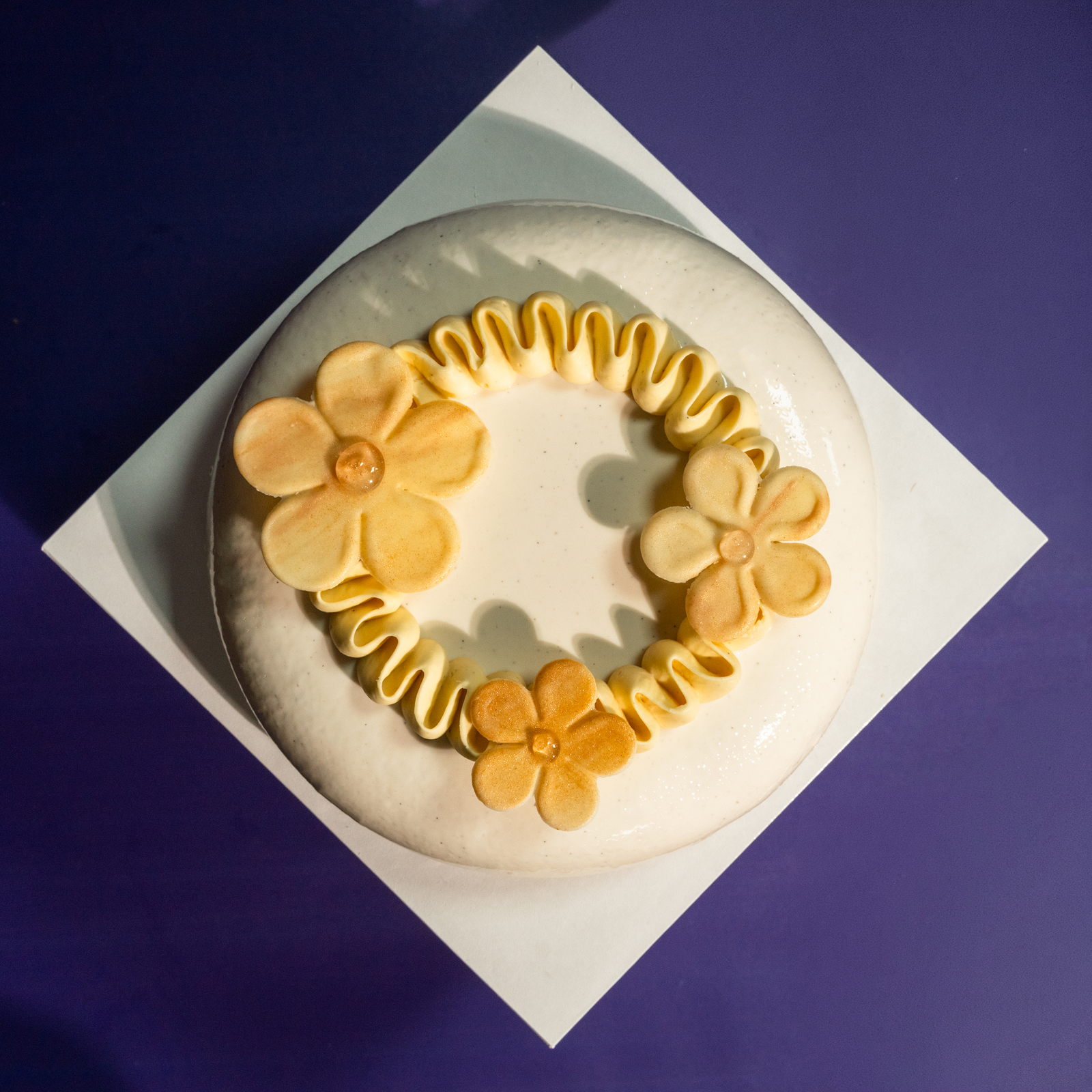 Vanilla Mirror Glaze Entremet