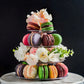 Assorted Macarons & Flower Tower